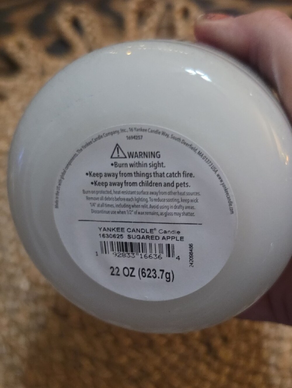 Yankee Candle Sugared Apple Jar Candle Great HOLIDAY Gift! - Picture 4 of 4